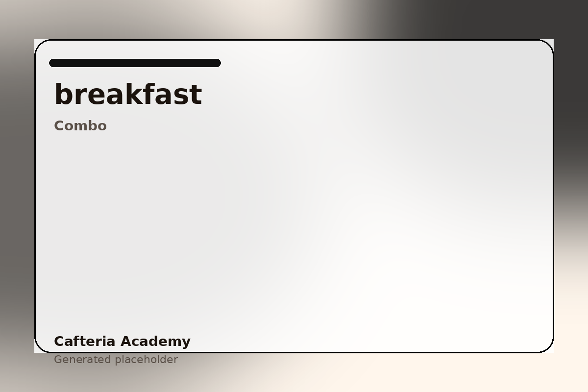 كومبو إفطار سريع